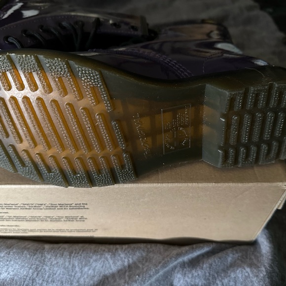 Dr. Martens Women's 1460W Patent Leather Boots - Blackcurrant - Picture 2 of 6